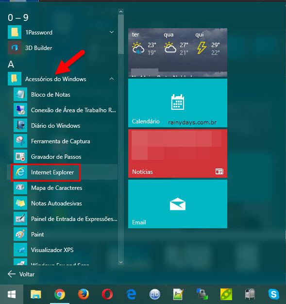 Como abrir o internet explorer no windows 10